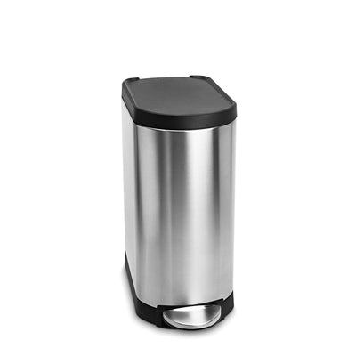 simplehuman 30L slim pedal bin with plastic lid