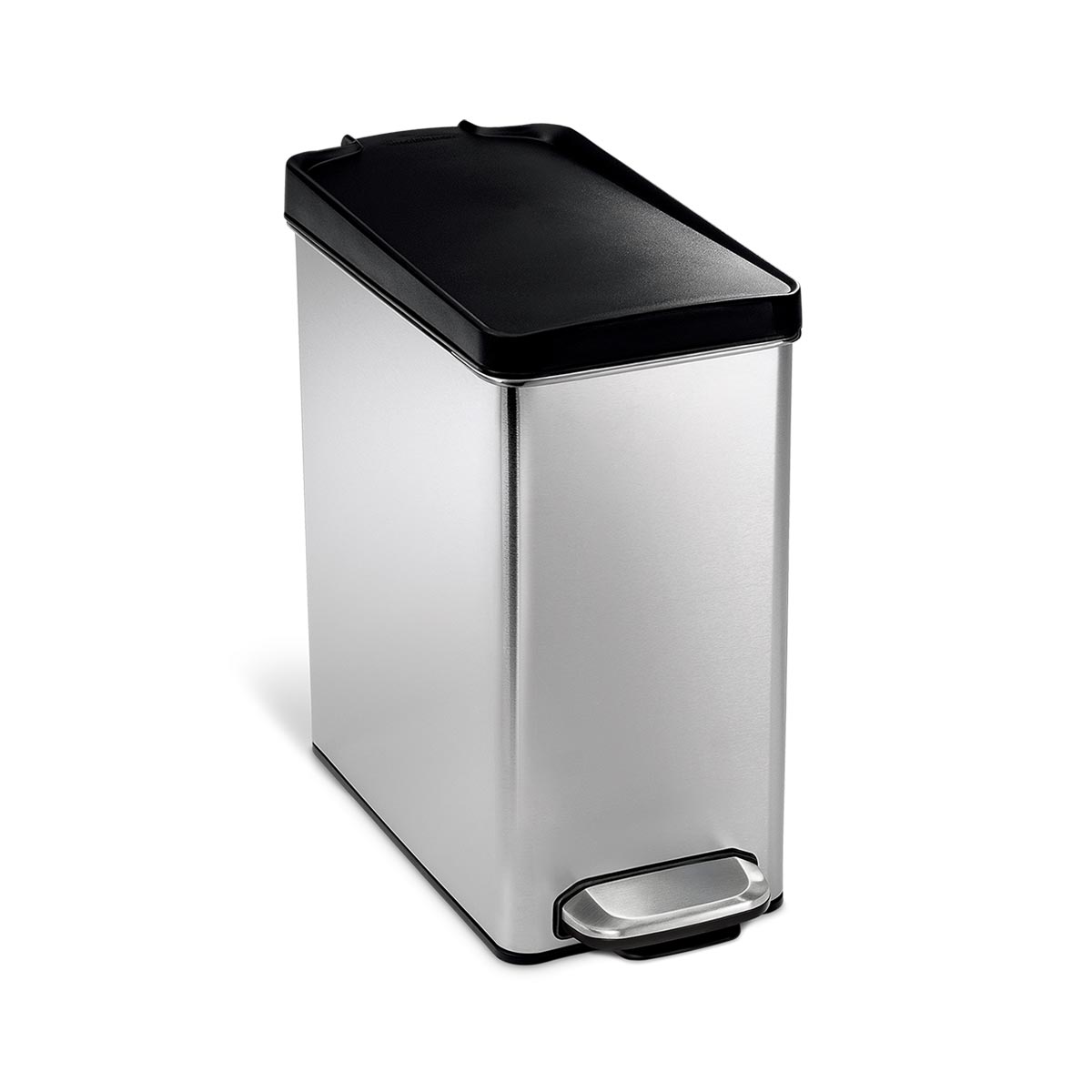 simplehuman 10L profile pedal bin with plastic lid