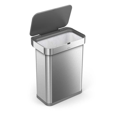 simplehuman 58L rectangular sensor bin with voice and motion control