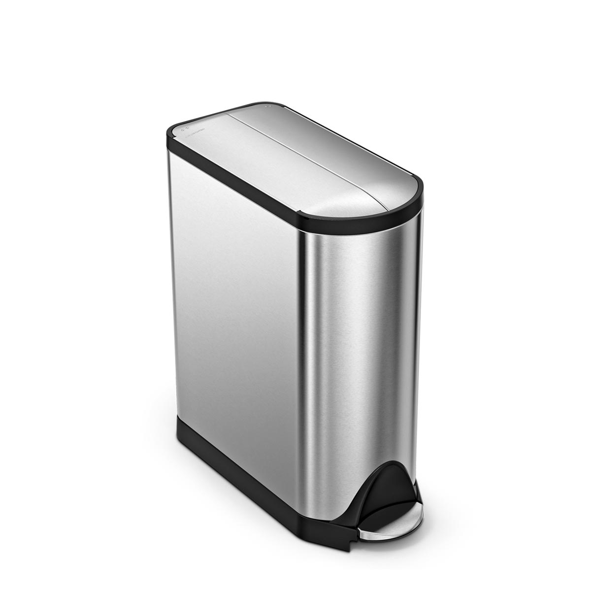 simplehuman 45 litre butterfly pedal bin, fingerprint-proof brushed stainless steel