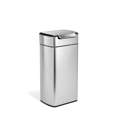 simplehuman 30 litre rectangular touch-bar bin, fingerprint-proof stainless steel