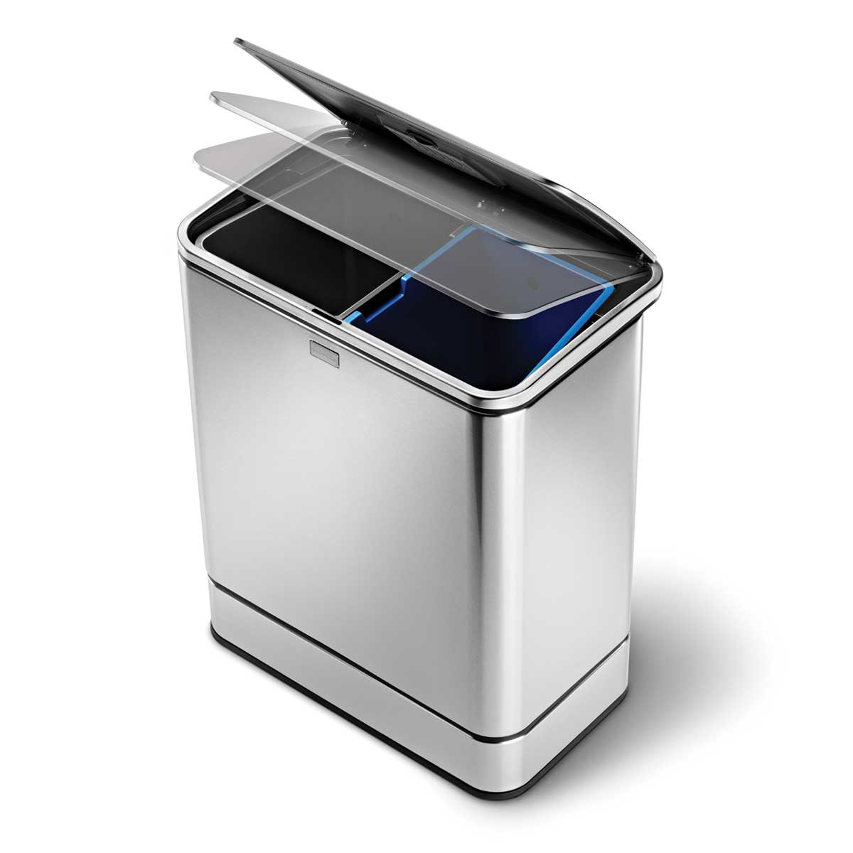 simplehuman 48L rectangular sensor bin recycler