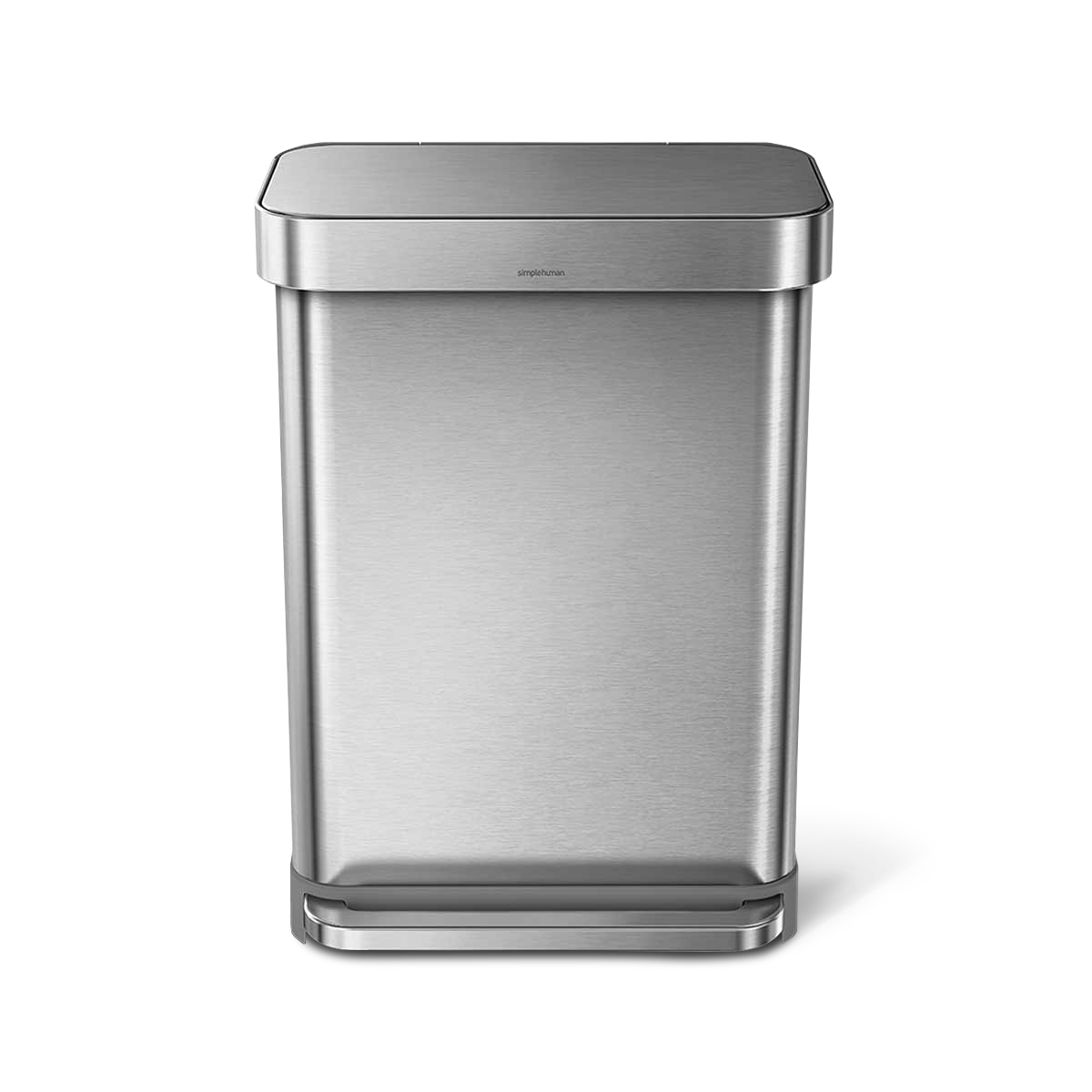 55 litre, rectangular pedal bin with liner pocket