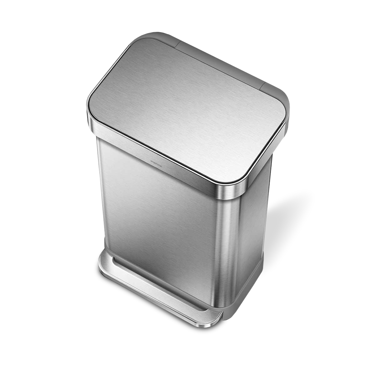45 litre, rectangular pedal bin with liner pocket