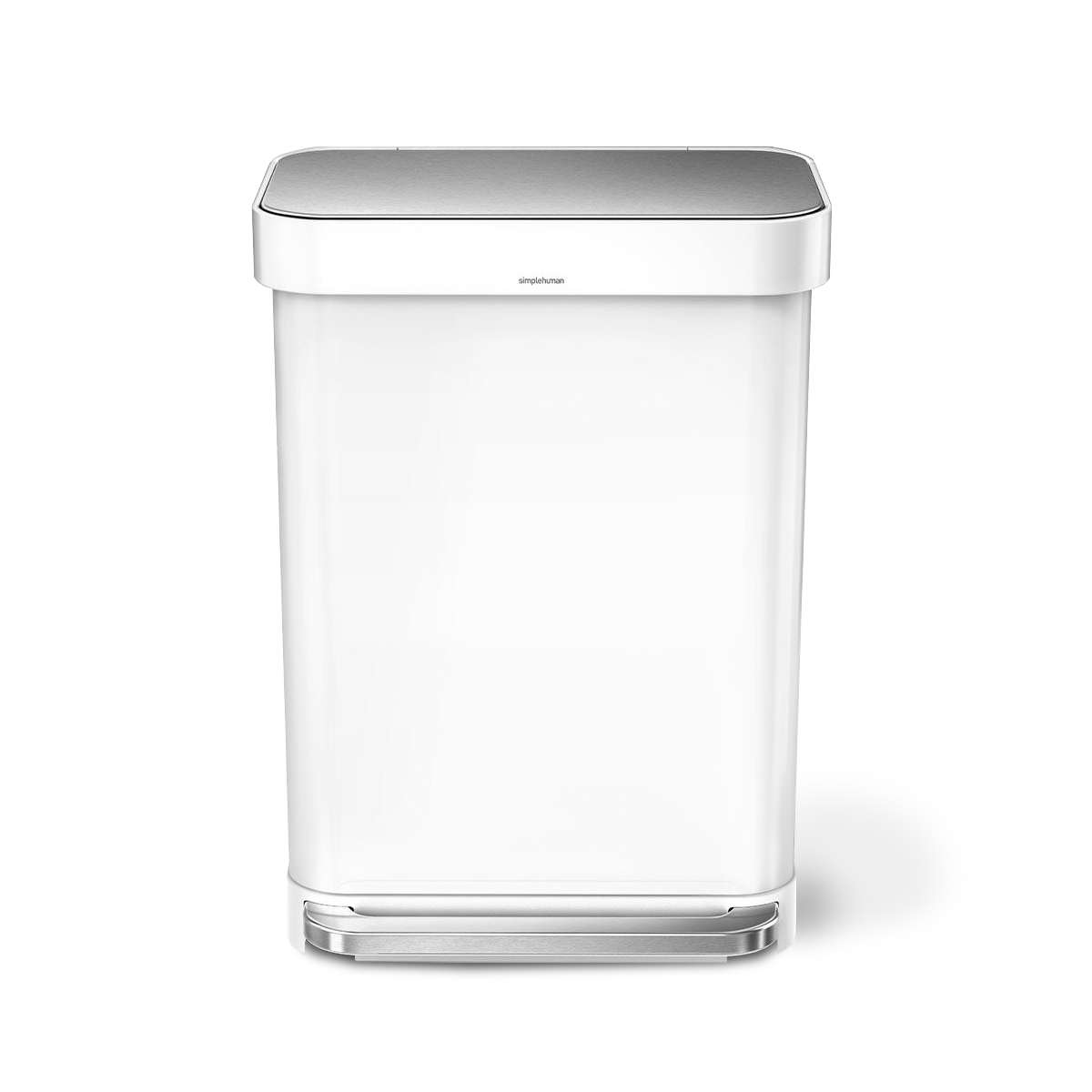 55 litre, rectangular pedal bin with liner pocket