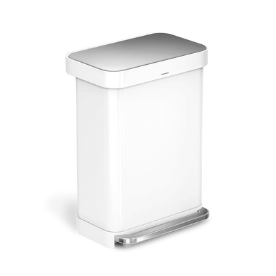 55L rectangular pedal binwhite