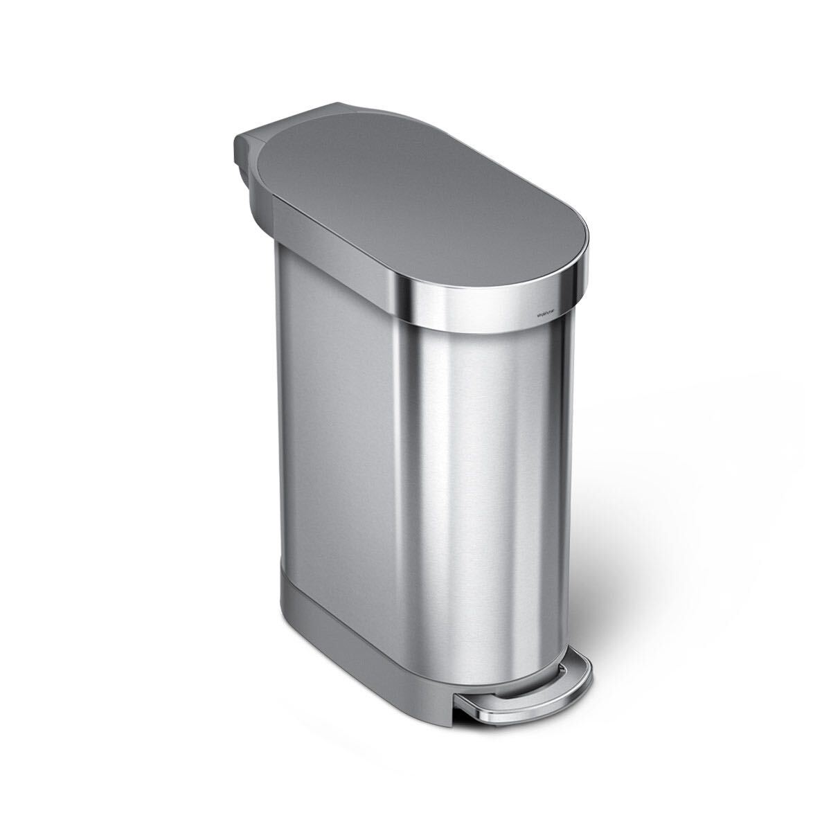 45 litre, slim pedal bin with liner rim