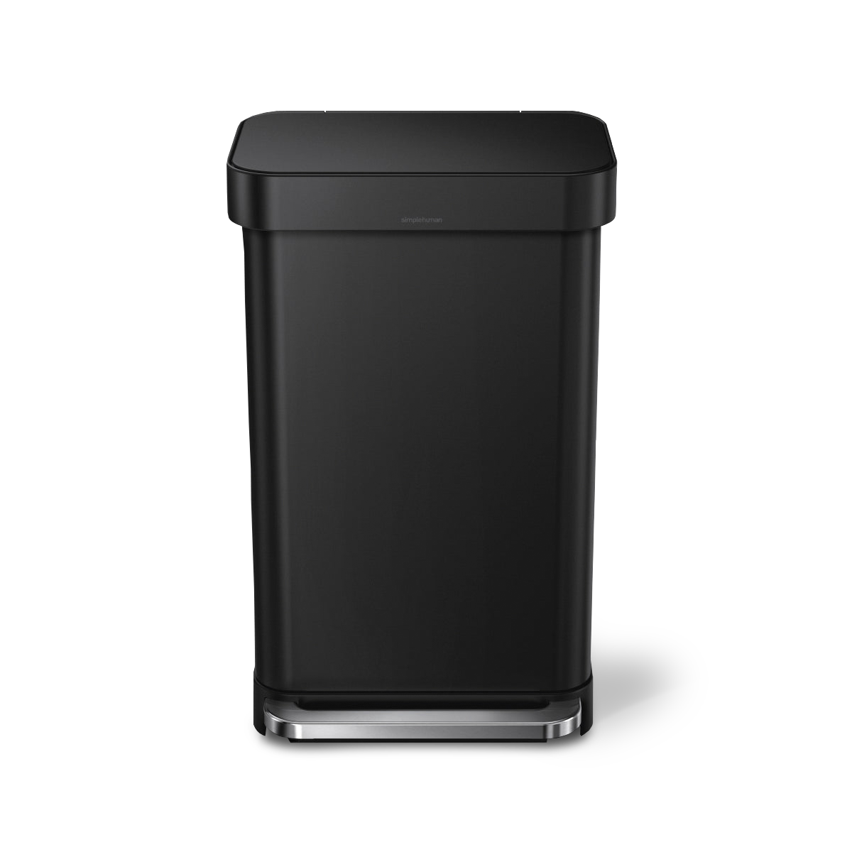45 litre, rectangular pedal bin with liner pocket