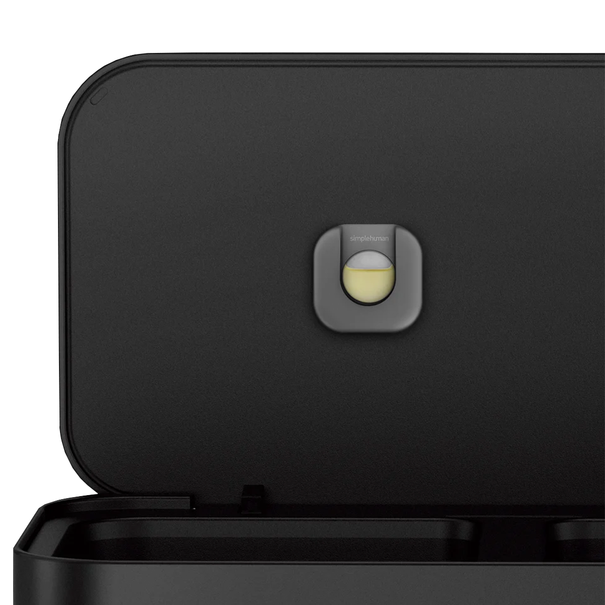 58 litre, rectangular dual compartment pedal bin with liner pocket