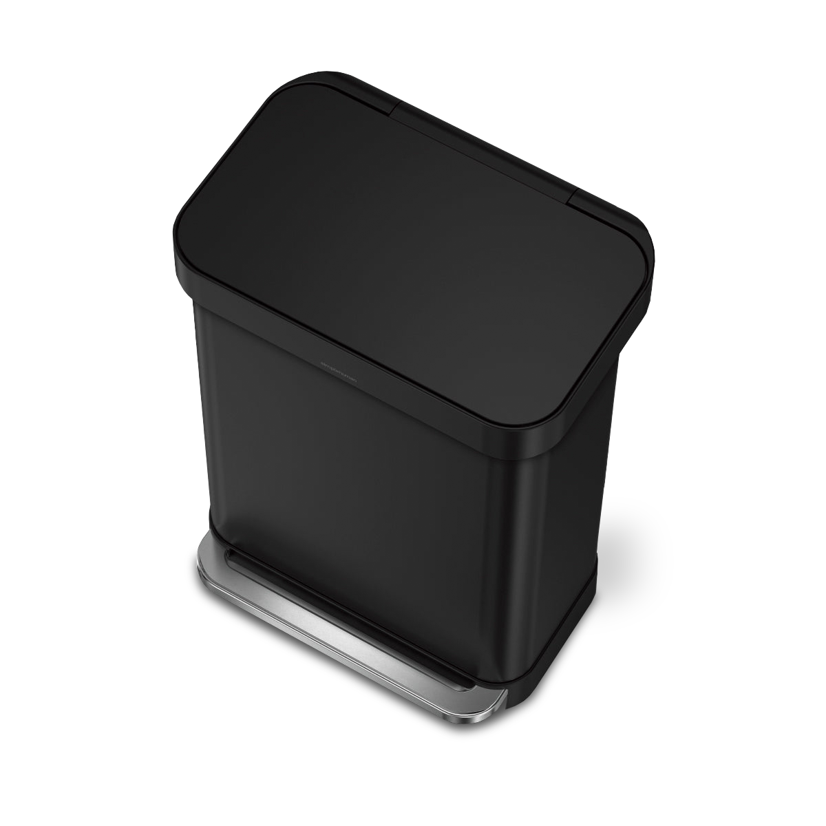 55 litre, rectangular pedal bin with liner pocket
