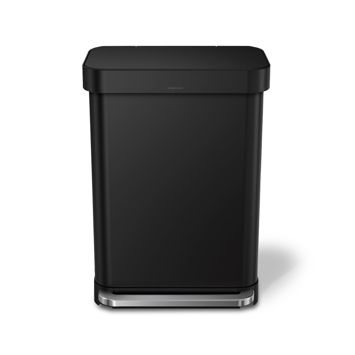 55 litre, rectangular pedal bin with liner pocket
