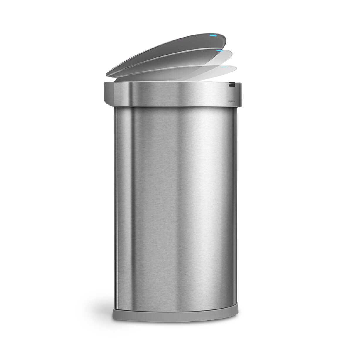 45 litre, semi-round sensor bin with liner pocket