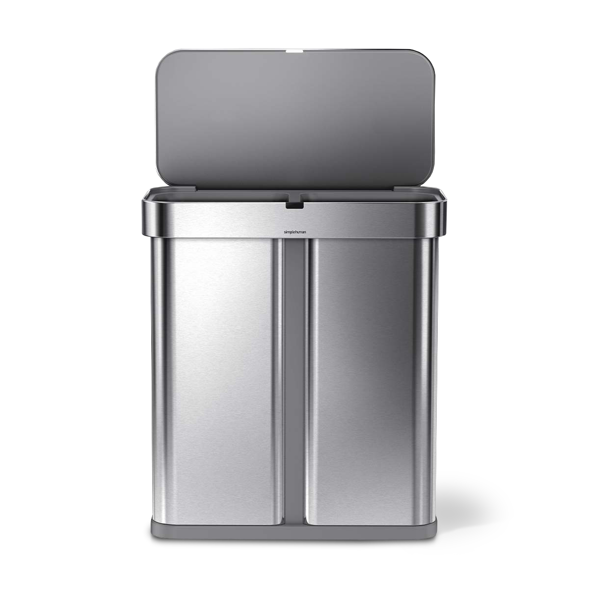58 litre dual compartment rectangular sensor bin with voice and motion control