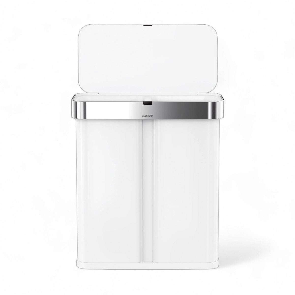 58 litre dual compartment rectangular sensor bin with voice and motion control