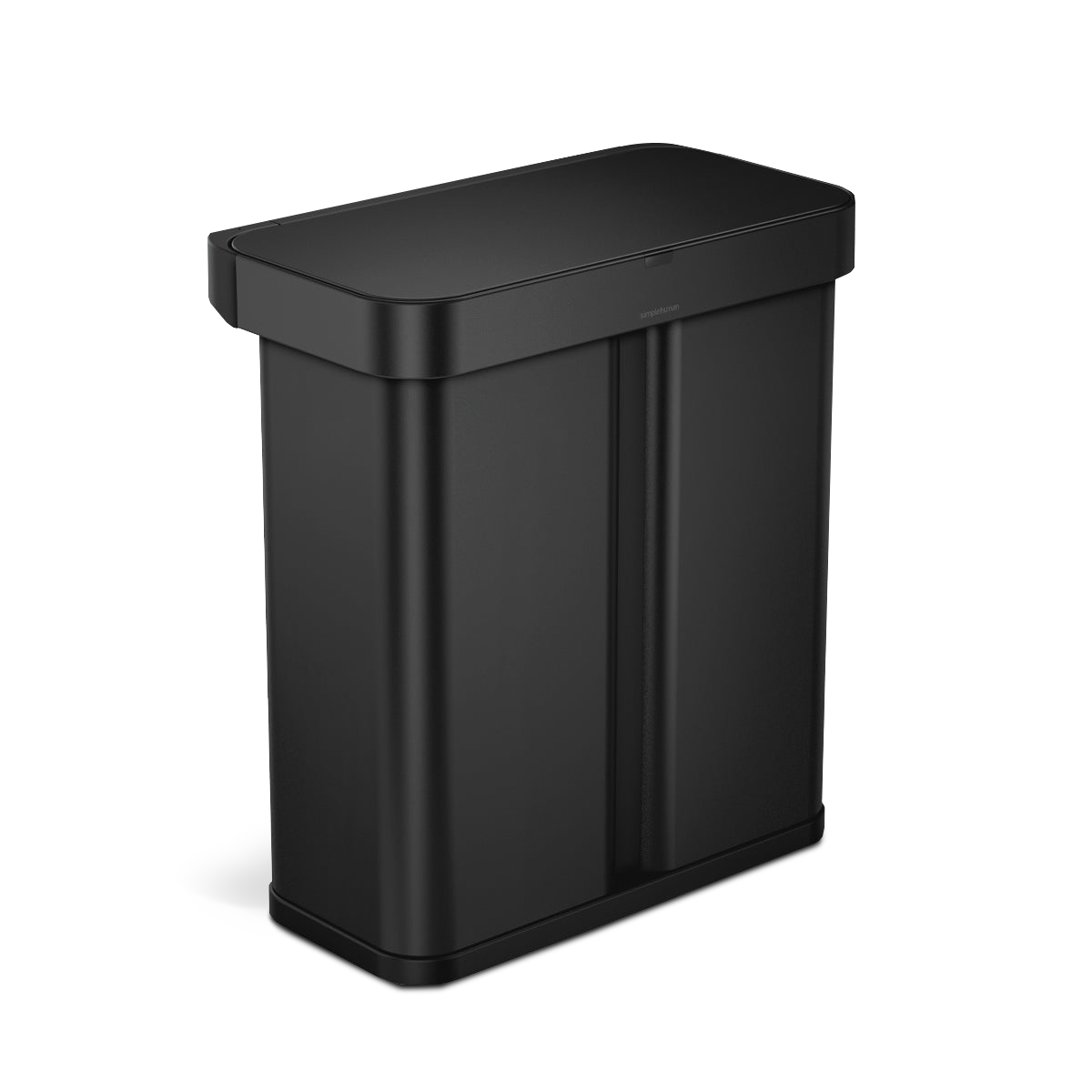 58 litre dual compartment rectangular sensor bin with voice and motion control