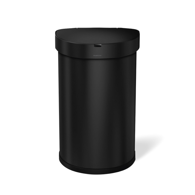 45 litre, semi-round sensor bin with liner pocket