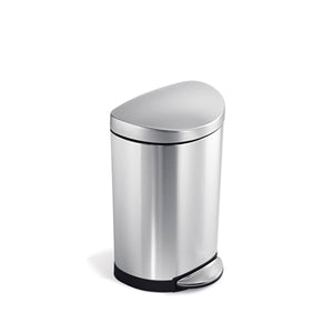 10 litre, semi-round pedal bin